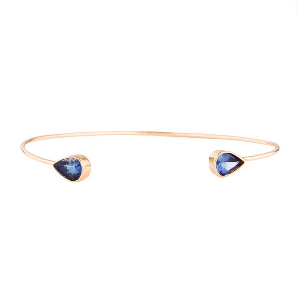 Enchanting 18K Tanzanite Cuff bracelet